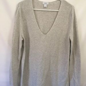 Old Navy VNeck Ribbed Tunic Sweater